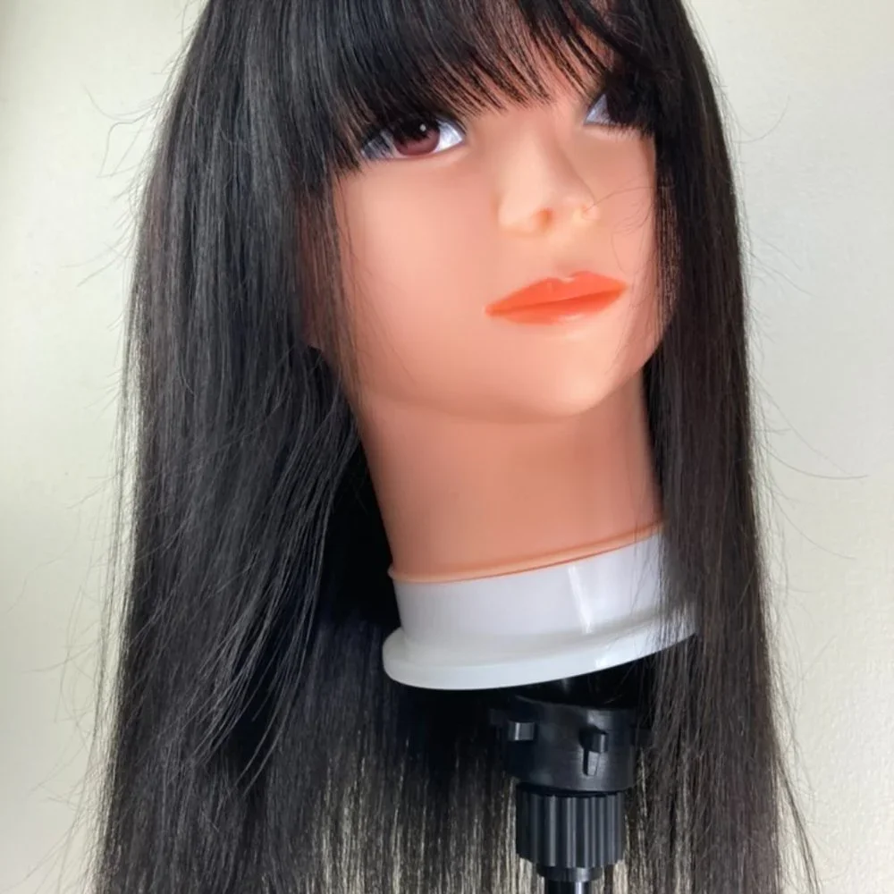 Human Hair Wig With Fringe Bangs
